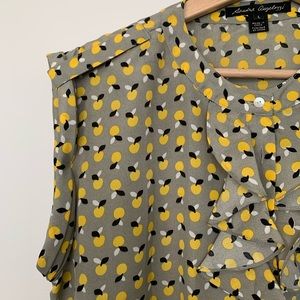 Sandra Angelozzi Sleeveless Lemon Blouse. Large